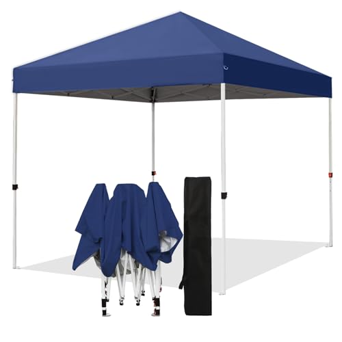 Northroad 8X8 FT Pop Up Canopy, Outdoor Instant Canopy Tent w/Carrying Bag, Portable Gazebo Shelter for Wedding Party,Commercial Event,Patio,Garden,Beach -Dark Blue - color: Dark Blue, size: 8x8