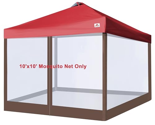 SCOCANOPY Replacement Mesh sidewall for Most 10x10 Canopy Or Gazebo,(Brown) - color: Brown, size: 10X10