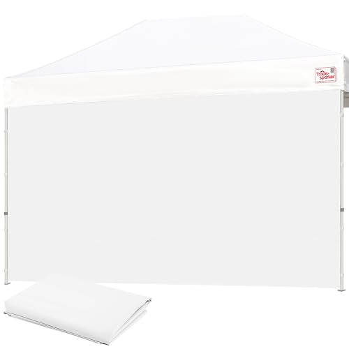 Tradesparker 10x15 Pop Up Canopy Wall with Zipper, 86 inch Height Instant Canopy SunWall Tent Sidewalls for 10x10 Pop Up Tent,1 Pack Sidewall Only,White - color: White, size: 15FT*1