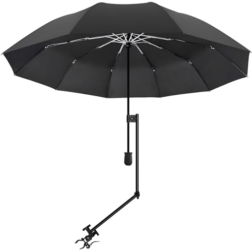 XLINGZA UPF 50+ Beach Umbrella with Adjustable Universal Clamp - style: Manual/XL