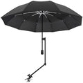 XLINGZA UPF 50+ Beach Umbrella with Adjustable Universal Clamp - style: Manual/XL