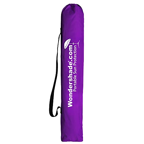 Wondershade Ultimate Portable Sun Shade Umbrella – Lightweight Adjustable Outdoor Patio & Beach Umbrella with Tripod Base (Purple) - color: Purple