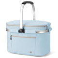 ALLCAMP Picnic Basket - Insulated Cooler, Thickening Foldable Picnic Basket with Removable Baskets & Sewn-in Frame, Basket for House Warming Gifts New Home(Light Blue) - color: Light Blue, size: Medium