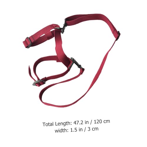 VANZACK Sturdy Polyester Carrying Strap for Picnic Blanket and Yoga Mat, Lightweight Outdoor Travel Sling Handle, Red Picnic Blanket Carry Strap for Hiking and Camping