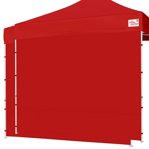 Tradesparker 10x10 Pop Up Canopy Wall with Zipper, 86 inch Height Instant Canopy SunWall Tent Sidewalls for 10x10 Pop Up Tent,2 Pack Sidewall Only,Red - color: Red, size: 10FT*2