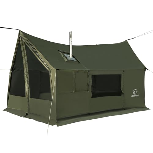 REDCAMP Large Hammock Hot Tent with Stove Jack, Waterproof & Windproof Winter Wall Tent with Snow Skirt, Ultralight 4 Season Tents for Camping, Hiking, Bushcraft, Backpacking, Hunting - style: Modern
