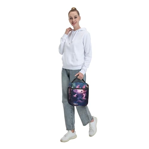 Axolotl Lunch Box for Women Kids Girls Men Insulated Lunch Bag Lunchbox Adults Lunch Tote Bags Reusable Cooler for Work Office School Picnic Travel - color: Axolotl01