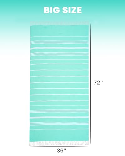 6 Packs Oversized Turkish Beach Vacation Essentials Bath Towel Set Bulk Extra Large Sand Free Quick Dry Swim Camping Pool Clearance Towels Travel Blanket Adult Stripe Proof Cloud Men Women Adult - color: Tw Multicolors Beige, size: 72 X 36 Inch