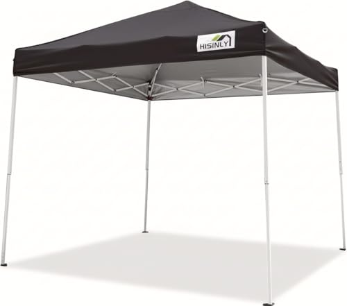 8x8ft Pop Up Canopy Tent with Removable Sidewall, Instant Shade Canopy with Vented Roof for Patio Outdoor Camping with Wheel-Bag, 4 Sand Bags, 8 Stakes, Black - color: Black