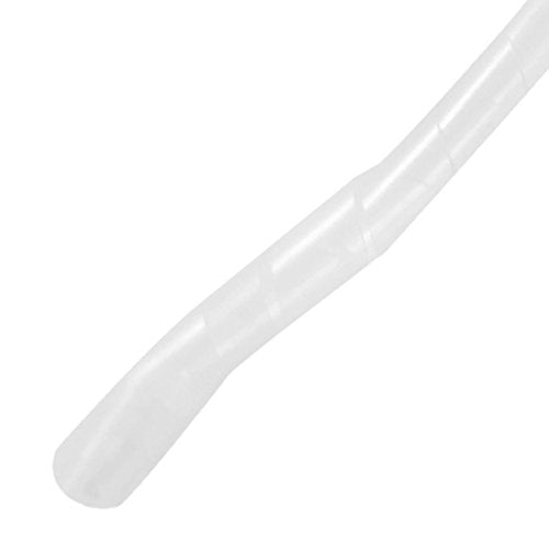 Spiral Cable wrap, 49FT Wire wrap,0.39 inch Spiral Cable Wraps for Cords Covers Bundle Sleeve Hose for Computer, Power,PC, Audio & Video Electrical Wire Organizer RoHS Black White - color: White, size: Dia 10mm-length15m