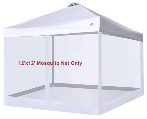SCOCANOPY Replacement Mesh sidewall for Most 12x12 Canopy Or Gazebo,(White) - color: White, size: 12X12