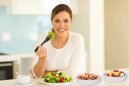 Wheat Straw Dinner Plates Set of 4, Unbreakable Reusable Plates, 7.9 Inch Microwave & Dishwasher Safe, BPA Free Lightweight Salad Plates for Kitchen & Camping - color: White