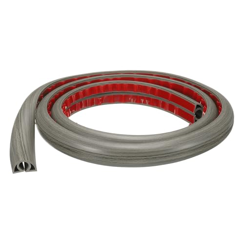 HARFINGTON 4ft Cord Cover Floor W0.3 x H0.3 Inner Channel PVC Hide Extension Cable Floor Wire Hider Wire Covers Protector for Prevent Cable Trips Cables Management, Light Grey - color: Light Grey, size: W0.3"xH0.3"x4ft