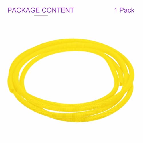 DMiotech 20ft Wire Loom Split Tubing 1/2 Inch(12.7mm) ID, Cord Protectors from Pet Flexible Conduit Cable Management for Office Home Garden, Yellow - color: Yellow, size: 1/2"-20ft
