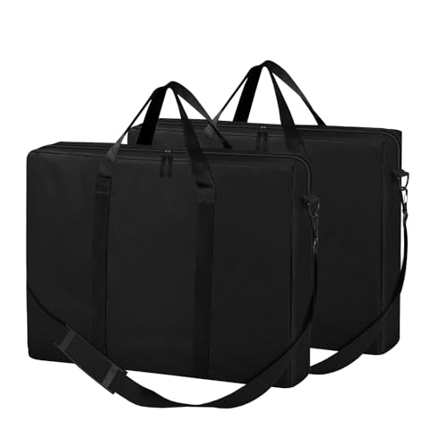 SIRUITON 2Pack Folding Table Storage Bag Fits 6FT, Portable 600D WaterProof Carry Bag for Folding Picnic/Camp Tables with Reinforcing Plate & Shoulder Strap, 36" D x 30" W x4.5 H - size: 2pack - 6ft Folding Tables Bag