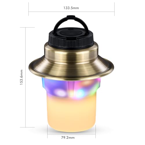 Rechargeable LED Camping Lights & Lantern, Waterproof Lamp with 5 Modes RGB String Lights, Adjustable Brightness Tent Light, Battery Powered Outdoor Lantern, Camping Essentials