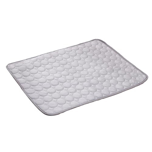 Puppy Cooling Pad - Pet Summer Mat, Gel Comfort | Pressure-Activated Dog Cushion, Portable Sofa Blanket, Washable Crate Rest, Lightweight Kennel for Hot Weather - color: Light Gray, size: M