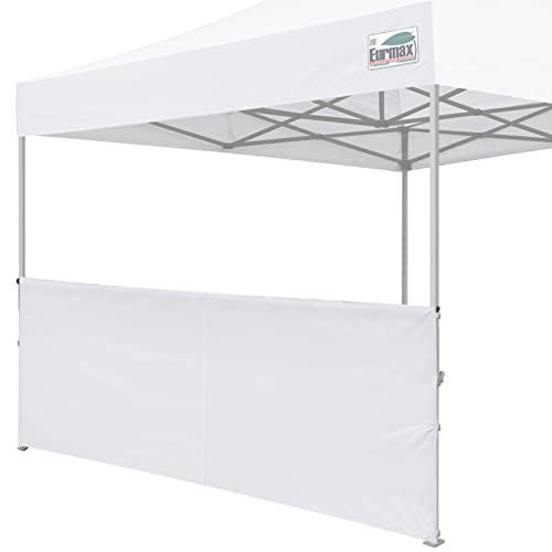 Eurmax USA Instant SunWall for 10x10 Pop up Tent, Canopy Half Walls, Outdoor Instant Canopies,Canopy Tent Sidewalls,1 Pack Half Sidewall Only（White） - color: White, size: 10x3ft