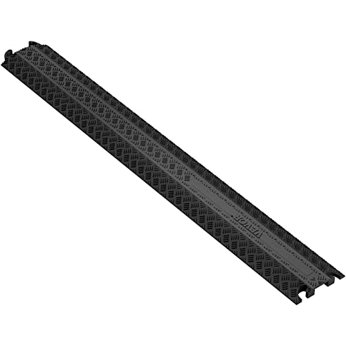 VEVOR Thermoplastic Rubber Drop Over Cable Cover Ramp, 2,000 lbs/axle Load Capacity, Heavy Duty TPR Cable Hose Protector Ramp, Floor Cord Cover for High Walking Traffic Areas Home Office Warehouse - size: Small-1pack