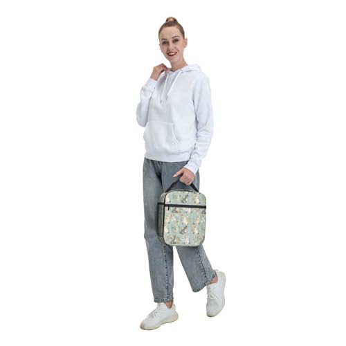 Bunny Lunch Box Insulated Lunch Bag for kids Girls Boys Women,Reusable Lunch Box Containers for Women Men,Durable Cooler Tote Bag Lunchbox for Office/School/Picnic - color: Bunny02