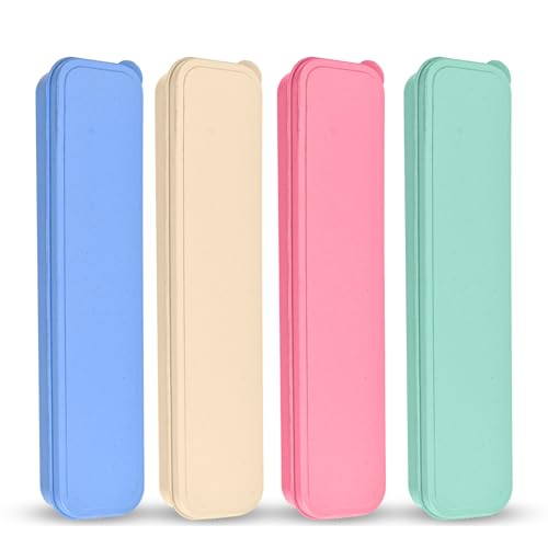 Travel Cutlery Case Portable Utensil Holder Large Travel Silverware Case Flatware Storage Box Camping Utensils Cutlery Cases for Fork Spoon Chopsticks Lunch Box, 9.6 x 2.1 inches (Multi) - color: Multi, size: Large
