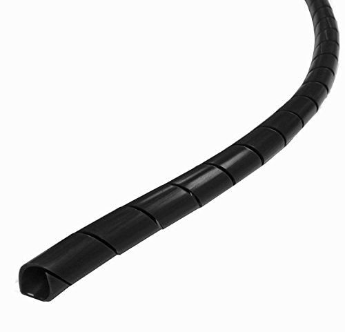 Electriduct 3/8" Spiral Cable Wrap Polyethylene Expandable Abrasion Protector Wire Sleeve - 25 Feet - Black - color: Black, size: 0.375 (3/8) Inch Diameter | 25 Feet