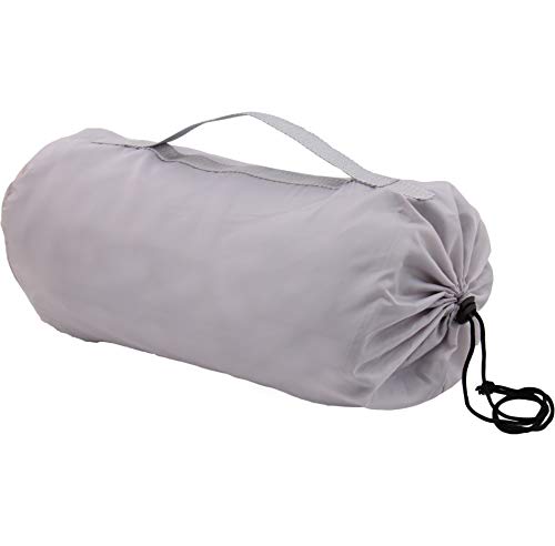Threadart Personalized Outdoor Rainproof & Windproof Thick Stadium Blanket | for Camping, Picnic, Sports, Festivals, Football, Baseball, Concerts, Parks, Beach 55" x 79" - color: BLACK/GREY