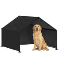 PawHut Dog Shade Shelter Outdoor, Dog House Outside with Waterproof & UV-Resistant Canopy, Pet Tent for Small Medium Large Breeds, Pet House for Small Animals with Ground Nails, 49" x 43" x 37"