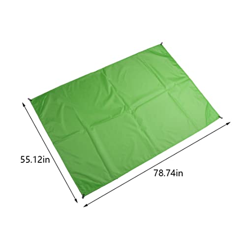 Ultralight Camping Tarp Waterproof Ground Sheet Floor Mat Folding Beach Mat Compact Tent Footprint for Outdoor Hiking Camping Picnic Green 1.4x2 m.