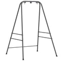 Outsunny Hammock Chair Stand, Free Standing Heavy Duty Hanging Swing Chair with Anti-Slip Foot Pads, 2 Carabiners, for Relaxation, Indoor and Outdoor Use, Gray - color: Gray