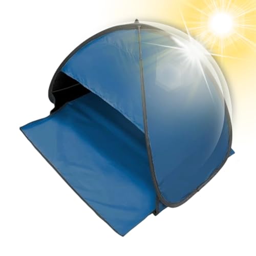 Head Sun Shelter Tent, PopUp Beach Shade Sun Protection Face, Pet Beach Tent, Instant Protection Canopy, Windproof Waterproof Small Breathable Portable for Camping - color: Gem Blue
