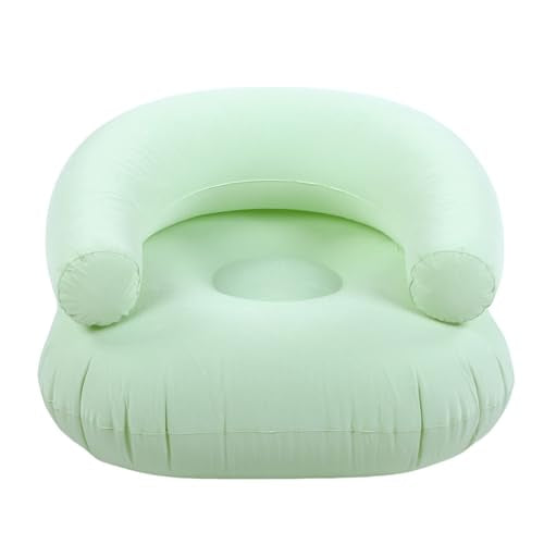 Yoidesu Inflatable Couch with Pump, Easy Setup, Ultralight, Blow up Lounger Chair, Suitable for Hiking, Camping, Beach, Festivals, Lightweight Air Sofa for Relaxing Anywhere (Green) - color: Green
