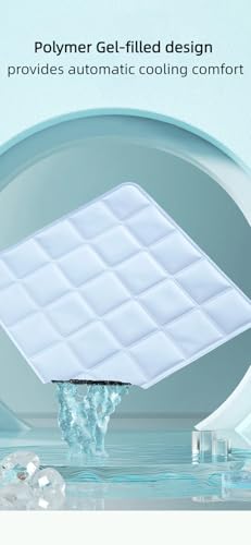 ZeQi Gel-Filled Cooling Mats for Cats Dogs Pets, Water-Proof Surface, Summer Dog Cool Mat, Cooling Cat Bed, Cool Mat, Ice Mat, Seat Cushion for Summer 17''x17'' (Small, Solid) - size: Medium