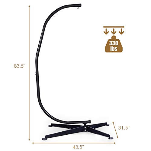 RELAX4LIFE Hammock Stand Heavy Duty Portable & Detachable C Stand for Hanging Hammock, Air Porch, Swing Chair, Outdoor & Indoor Usage