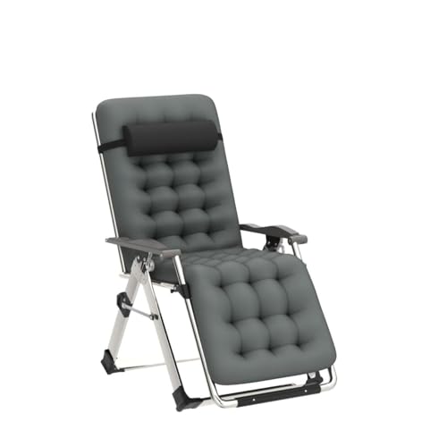 Slsy Zero Gravity Chair, Reclining Lounge Chair with Removable Cushion & Tray for Indoor and Outdoor, Patio Recliner Folding Reclining Chair - color: Brume, style: Zero Gravity Chair