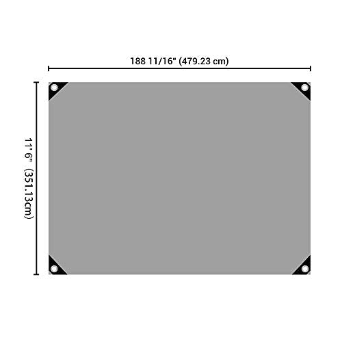 Yescom 12x16FT 14-Mil Plastic Tarp Waterproof Heavy Duty Tarpaulin with Eyelets Reversible Tear Resistant Furniture Covers Painting Camping Roof - color: 14mil-1pc-silver, size: 12X16 Ft