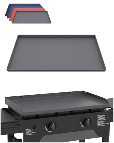 KITCHEN PERFECTION 28" Premium Silicone Griddle Cover Mat for Blackstone Griddle 28 Inch - Hermetic Protection from Rust & Debris All Year, Fits All Blackstone 28 Inch Models - Food Grade Silicone - color: Gray 28 inch