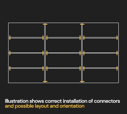12 Pcs Ground Protection Mats - Black, 3' x 8', Heavy Equipment Mats w/ 22 Pcs Single Connectors - color: Black, size: 12 - Pack