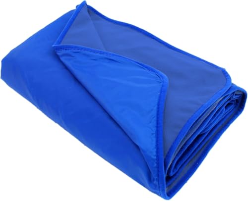 Threadart Personalized Outdoor Rainproof & Windproof Thick Stadium Blanket | for Camping, Picnic, Sports, Festivals, Football, Baseball, Concerts, Parks, Beach 55" x 79" - color: ROYAL BLUE