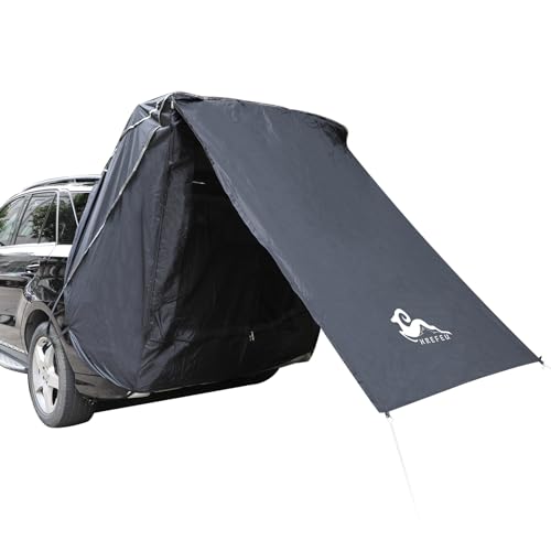 SUV Tent Car Awning, UPF 50++ with Portable Waterproof Storage Bag, Tear-Resistant, Large Space, Good Vision, Smooth Ventilation, Suitable for Outdoor Beach Camping Auto Canopy Shade… - color: Black