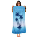 Microfiber Lightweight Beach Towel 63"x31.5" Sand Free Towels Travel Swim Pool Yoga Gym Camping for Adults Women Men Beach Essentials Accessories Vacation Gift Palm Tree (Palm Tree-2, 63"x31.5") - color: Palm Tree-2