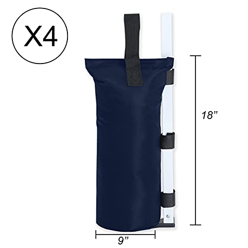 ABCCANOPY Canopy Weights Set of 4-120LBS Sand Bags for Pop up Tent, Weight Bags for Outdoor Gazebo, Trampoline, Pergola, Navy Blue (Without Sand) - color: Navy Blue, size: 120lbs