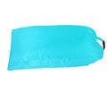 Foldable Air Mattress, Portable Inflatable Sleeping Bed, Blue - Lightweight Design, Quick Inflation, Ideal for Outdoor Camping and Beach Use