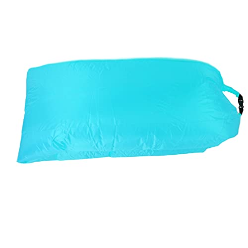 Foldable Air Mattress, Portable Inflatable Sleeping Bed, Blue - Lightweight Design, Quick Inflation, Ideal for Outdoor Camping and Beach Use