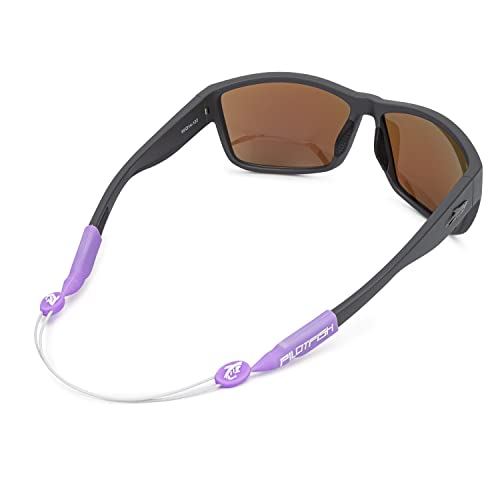 Pilotfish No Tail Adjustable Eyewear Retainer Cable Strap: Sunglasses, Eyeglasses, Glasses (14 Inch, Purple Coral) - color: Purple Coral, size: 14 Inch