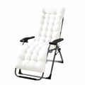 Patio Chaise Lounger Cushion， Rocking Chair Sofa Cushion with 6 Ties， Thick Padded Swing Bench Cushion， Zero Gravity Chair Cushion61x19x3in (Off-White) - color: Off-white