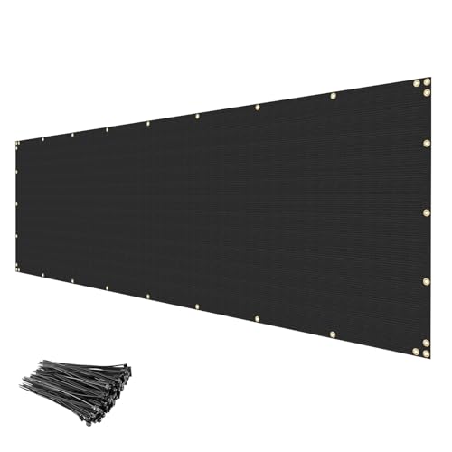 Privacy Fence Screen 8' x 1' Fencing Cover Heavy Duty Mesh Windscreen Cloth for Outdoor Garden Patio Backyard Chain Link Fence Black - color: Black, size: 8' x 1'