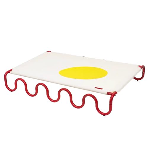 SpaceTime Elevated Dog Beds Large Sized Dog,Outdoor Dog Bed Waterproof,Pet Beds for Large Dogs,Raised Big Dog Bed XL,Comfort Dog Cot Washable with Cooling Breathable Mesh,Easy to Assemble (White) - color: White