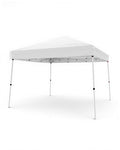 10x10ft Pop Up Canopy Tent with Slant Legs – Outdoor Instant Gazebo Shelter, UV-Resistant Waterproof Cover, Adjustable Height, Carrying Bag – 8x8ft Shade for Patio, Beach, Garden, Events - color: White