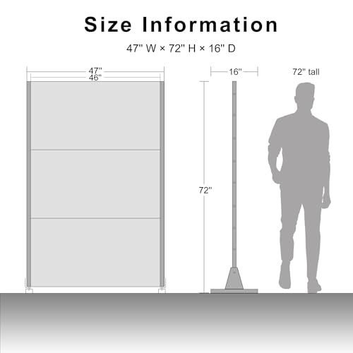 Casaphoria Metal Privacy Screen Outdoor, 72" H x 47" W Freestanding Decorative Privacy Screen for Patio Deck Balcony Garden with Stable Base, Black-Cecil - color: Black-cecil